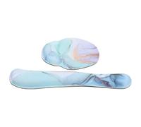 Gadpiparty Alfombrilla de Ratón Memoria de Espuma y Reposamuñecas Ergonómico, Soporte Cómodo Muñeca, Color Jade Dorado, Set para Teclado y Ratón, Antideslizante para Oficina y Gaming