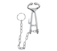 Gadpiparty Alicate de Nariz para Ganado con Cadena Acero al Carbono Herramienta Profesional para Manejo y Perforación de Bovinos Seguro y Duradero para Uso Granjas