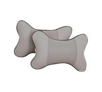 Gadpiparty Almohadas el Cuello de Coche 2 Piezas Acrílicas Gris, Cojines Cervicales de Viaje Ajustables para Conductores y Pasajeros, Soporte Ergonómico el Año, Protector
