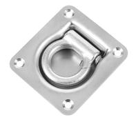 Gadpiparty Anclajes de Anillo en D de Acero al Carbono para Camiones y Talleres, Punto de Anclaje Resistente y Conveniente Color Plata para Amarre Seguro