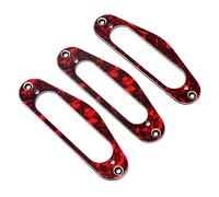 Gadpiparty Anillo de Montaje para Reparación y Personalización Paquete de 3 Piezas Estilo Tl Rojo de Celuloide Compatible para Pastilla de Guitarra Eléctrica Pastillas de Bobina Simple