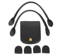 Gadpiparty Asa de Bolso de Mano de Pu Negro Diseño Artesanal Vintage, Juego de 1 Set para Reemplazo y Uso DIY en Bolsos Acabado Pulido y Compatibilidad Versátil