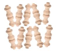 Gadpiparty Balaustres De Madera Maciza 6.5x1.8 Cm Husillos Sin Teñir Columna Romana Accesorios para Barandilla Decoración Escalera 10 Piezas Uso Interior