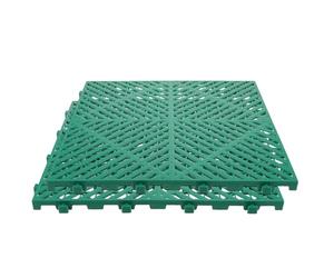 Gadpiparty Baldosas de Drenaje para Garaje 2piezas Panel de Rejilla Cuadrado Antideslizante de Plástico Verde Diseño Entrelazado Flexible para Suelo de Taller y Servicio