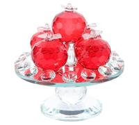 Gadpiparty Bandeja de Frutas de Cristal Creativa Adorno Decorativo para Escritorio y Oficina Escultura Artística para Hogar y Regalo de Bienvenida
