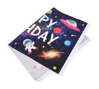 Gadpiparty Banner de Fotografía de Cumpleaños Temática Espacial Fondo Fotográfico Grande para Fiesta Infantil Diseño de Astronauta y Decorativo para Sesión de Fotos