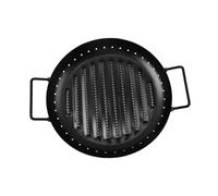 Gadpiparty Barbacoa Redonda de Acero Inoxidable Antiadherente Bandeja Portátil para Asar Carne y Verduras para Camping Picnic y Uso Doméstico