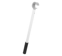 Gadpiparty Barra para Abrir y Cerrar Ventanas 0,4 M Fija C Tipo de Aleación de Aluminio y Silicona Gris, Varilla de Empujar y Tirar, Tirador para Persianas y Cortinas, Herramienta