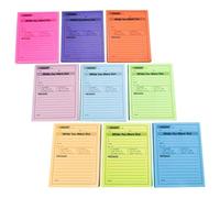 Gadpiparty Blocs de Notas Portátiles de Papel Fluorescente en 9 Colores Adhesivo Fuerte para Hogares y Tiendas, Ideales para Recordar Tareas Importantes