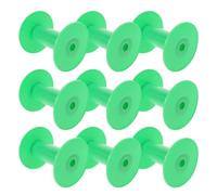 Gadpiparty Bobinas de Hilo para Bordar 10 Piezas, Carretes de Bobinado Plástico Verde 9.5x10.3 Cm, Carretes de Costura Prácticos para Manualidades y Tejido en Casa