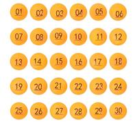 Gadpiparty Bolas De Rifa Numeradas 1-30 30 Piezas De PláStico Naranja Bolas Redondas Para Sorteos Lotería NuméRica Juegos De Fiesta Y Eventos En Casa