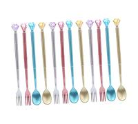 Gadpiparty Bolígrafo De Gel Multiusos Diseño De Tenedor y Cuchara, Tamaño Mediano, Tinta Suave, Set De 12 Piezas Para Estudiantes y Oficina, Pluma Creativa Divertida