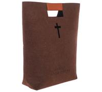 Gadpiparty Bolsa Biblia de Fieltro Gris Asa, Tamaño 35x24x9 Cm, Bolso Portátil Multifuncional para Estudios Bíblicos, Compras y Viaje, Estuche Organizador Ligero para Damas