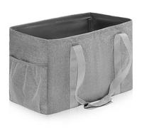 Gadpiparty Bolsa Compra Plegable Gris Grande 455X255X305 CM con Asas Reforzadas y Múltiples Bolsillos Reutilizable para Supermercado Picnic y Viajes