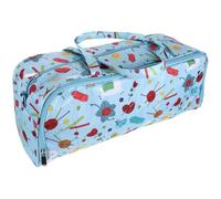 Gadpiparty Bolsa de Almacenamiento para Hilo de Tejer 600d Oxford Azul Gran Capacidad, Ligera y Portátil, Bolso de Mano para Labores de Crochet y Costura, Resistente al Desgaste y Uso Diario