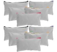 Gadpiparty Bolsas de Lona para Sublimación para Maquillaje y Estuches 15 para Lápices Cremallera, Portátiles y Adecuadas Pack de 15 Unidades Color Aleatorio para DIY y Hotel