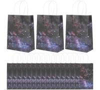 Gadpiparty Bolsas de Obsequio Pequeñas Buena Textura y Forma Delicada Paquete de 16 Piezas de Papel Diseño de Estrellas para Fiestas Temáticas del Espacio Exterior y Cumpleaños