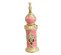 Gadpiparty Botella Pequeña para Perfume de Vidrio Rosa 12ml Estilo Retro Oriental, Adecuado para Viaje y Uso Diario Diseño Elegante y Antigüo