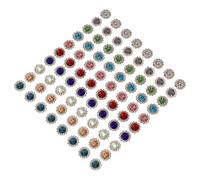 Gadpiparty Botones de Cristal para Coser Girasol 12 Mm, Apliques de Pedrería para Costura, 120 Unidades en 12 Paquetes, Accesorios Decorativos para Manualidades y Ropa Color Color Aleatorio