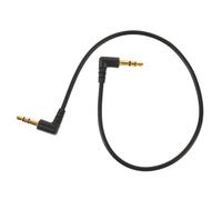 Gadpiparty Cable de Audio de 3,5 Mm Conector en Ángulo Doble, Cable Auxiliar Portátil de Cobre Esmaltado para Transmisión Estable en Ordenadores y Coches, Color Negro