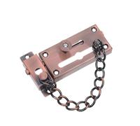 Gadpiparty Cadena de Seguridad para Puerta con Cerrojo Reforzado Cadena Larga Antirrobo Compatible Universalmente Cerradura Manual Resistente para Interiores y Protección de Habitaciones