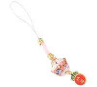 Gadpiparty Cadena De Teléfono Móvil God of Wealth Adorno Colgante De Gato De Cerámica Colgante Para Llaves Bolsa Decoración Para Coche