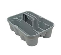 Gadpiparty Caja de Almacenamiento de Plástico Portátil Asa, Multi-Compartimentos para Herramientas de Limpieza y Artículos Diversos, Organizador Resistente para Uso Doméstico y Exterior,