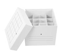 Gadpiparty Caja de Almacenamiento para Tubos Centrífugos de 50 Ml Soporte de Papel 16 Compartimentos para Congelador Resistente a Bajas Temperaturas Gestión Segura de Muestras