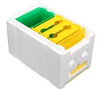 Gadpiparty Caja de Cría de Abejas para Polinización 3 Marcos, Equipo Profesional para Apicultor, Colmena de Plástico Segura y Ligera, Kit de Alimentación para Colmena, Herramienta