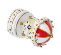 Gadpiparty Caja de Música de Carrusel Blanca Modelo 1 Mecanismo de Cuerda Manual Adorno Vintage Giratorio para Decoración Navideña Obsequio Musical para Cumpleaños y Relajación Hogar