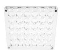 Gadpiparty Caja expositora de joyas de acrílico con 36 compartimentos redondos de rejilla, almacenamiento protector antiarañazos para objetos pequeños y abalorios, para organizar collares y piedras