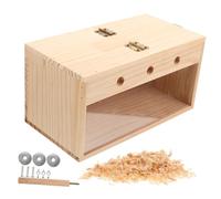 Gadpiparty Caja Nido Transparente para Periquitos Colgante Madera Natural Resistente para Cría de Aves Pequeñas para Loros Ninfas y Agapornis Fácil Limpieza y Uso Interiores y Exteriores