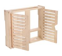 Gadpiparty Caja organizadora de enrutador WiFi en Madera con diseño Elegante y Doble Capa, ventilación y gestión de Cables, 37x10x33 cm, para Oficina y hogar con Montaje en Pared