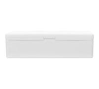 Gadpiparty Caja Organizadora para Pilas AA AAA y Botón Doble Compartimento Antideslizante Estuche Compacto y Resistente para Almacenamiento Seguro Hogar Viaje y Oficina Color Blanco