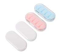 Gadpiparty Caja Organizadora para Puntas de Lápiz Táctil 4 Agujeros Estuche Compacto Transparente y Colores y Protector Portátil para Almacenamiento Seguro en Viajes y Oficina