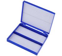 Gadpiparty Caja para 100 Portaobjetos de Vidrio Reutilizable para Laboratorio, Organizador Compacto para Muestras de Patología, Estuche Protector Portátil para Almacenamiento Seguro