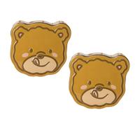 Gadpiparty Caja para Galletas de Hojalata Forma de Osito Diseño de Lengua Fuera 2 Unidades Almacenamiento para Dulces Galletas y Pequeños Objetos Decoración Festiva y Práctica