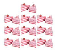 Gadpiparty Cajas Pequeñas de Papel 20 Fáciles de Llevar Forma de Pastel Triangular para Dulces y Chocolates Ideales para Fiestas de Aniversario y Navidad