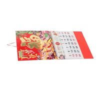 Gadpiparty Calendario Tradicional Chino de Pared Foil Dorado Calendario Lunar Auspicioso del Año Serpiente Diseño Elegante para Decoración Hogar y Oficina