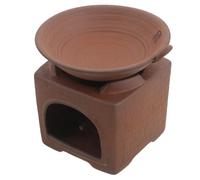 Gadpiparty Calentador de Té de Arcilla Estilo Japonés Diseño Zen, Quemador de Cera Artesanal para Té en Casa, Base para Tetera y Ambiente Minimalista