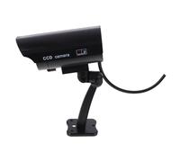 Gadpiparty Cámara Falsa CCTV Exterior Alta Simulación Disuade Luz Led Soporte Ajustable Rápida Instalación Solar o Pilas Recargables