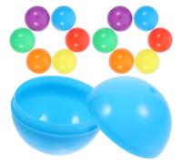 Gadpiparty Cápsulas de máquina expendedora de 50 unidades, cápsulas redondas de colores vacíos, bolas redondas de plástico rellenables, máquinas de chicles de caramelo, bolas de torsión para máquina