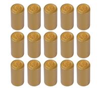 Gadpiparty Cápsulas para Sellado de Botellas de Vino 50 Boca de Compatibles Calor Termorretráctiles Doradas Material Pvc para Bodegas y Oficinas