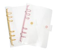 Gadpiparty Carpeta A6 Transparente 2piezas Funda de PVC Desmontable Cuaderno de Anillas Accesorios Escolares para Oficina y Escuela