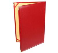 Gadpiparty Carpeta organizadora multifuncional grande rojo para oficina para firmar contratos, guiones de discurso, eventos, poesía, recitación con almacenamiento de tarjetas y documentos para el