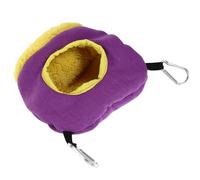 Gadpiparty Casita Nido Colgante para Pájaros de Invierno Hamaca Pequeña de Algodón Color Morado Cama Cálida para Jaulas Suministros para Aves Nido Confortable y Transpirable