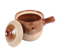 Gadpiparty Cazuela de Barro para Guisar 3l Pequeña Semiesmaltada Olla Tradicional China para Medicina Cocina Casera Resistente Altas Temperaturas Utensilios Cocina Tapa