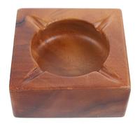 Gadpiparty Cenicero de Mesa de Madera Vintage Diseño Estable y Forma Simple para Decoración de Sala y Colección Personal en Color Marrón