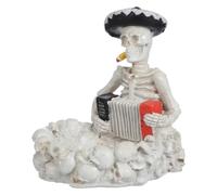 Gadpiparty Cenicero Decorativo de Resina Diseño de Calavera para Interiores y Exteriores, Fácil de Limpiar, Adecuado para Decoración de Halloween y Uso Versátil