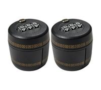 Gadpiparty Cerradura de Combinación para Botellas de Vino y Licor Mecanismo de Contraseña de 3 Dígitos, Material Pc, Color Negro, Pack de 2 Unidades para Cocina